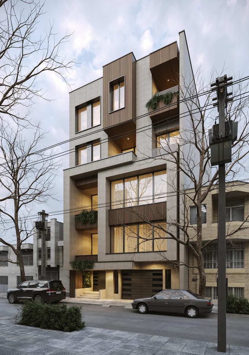 نمای کلاسیک ساختمان برای رندر حرفهای – صحنه آماده رندر خارجی مخصوص طراحان معماری