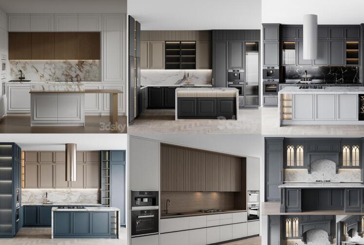 صحنه آماده آشپزخانه مدرن