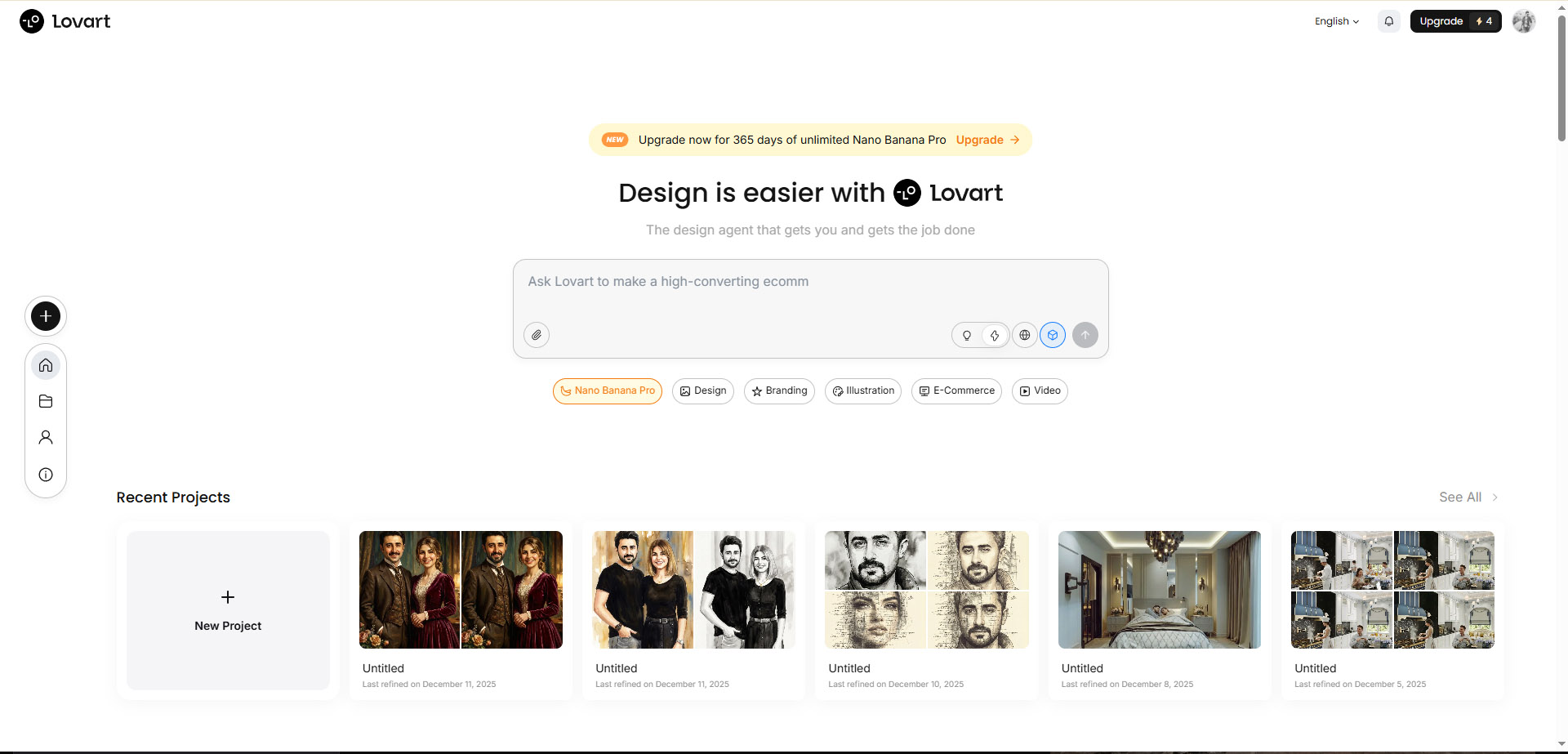 نمایی از سایت هوش مصنوعی لوا آرت