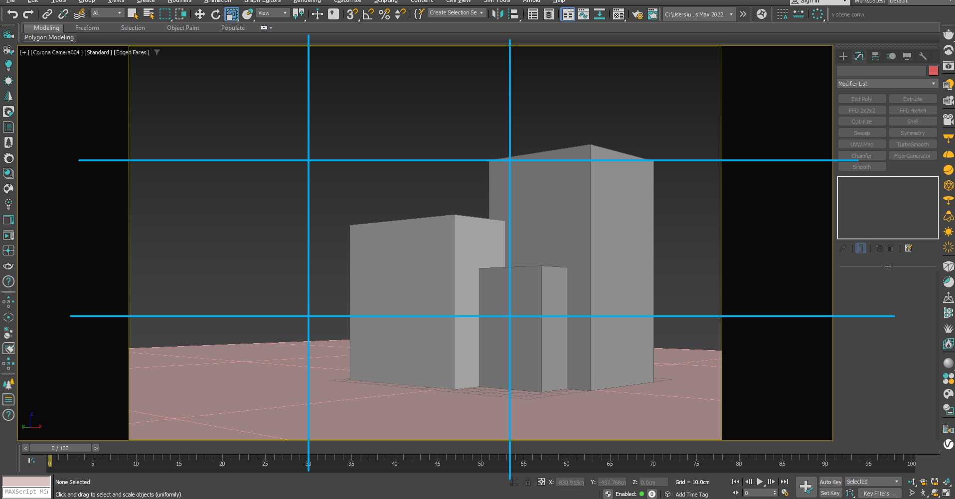 استفاده از قانون یک سوم در نرم افزار تری دی مکس