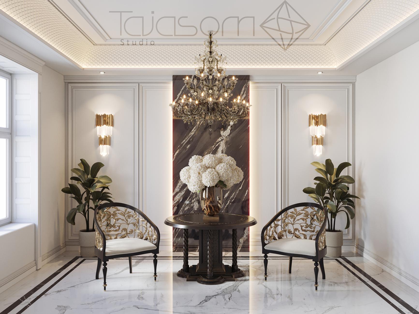  طراحی نئوکلاسیک با آبجکت‌های چیدمان شده 