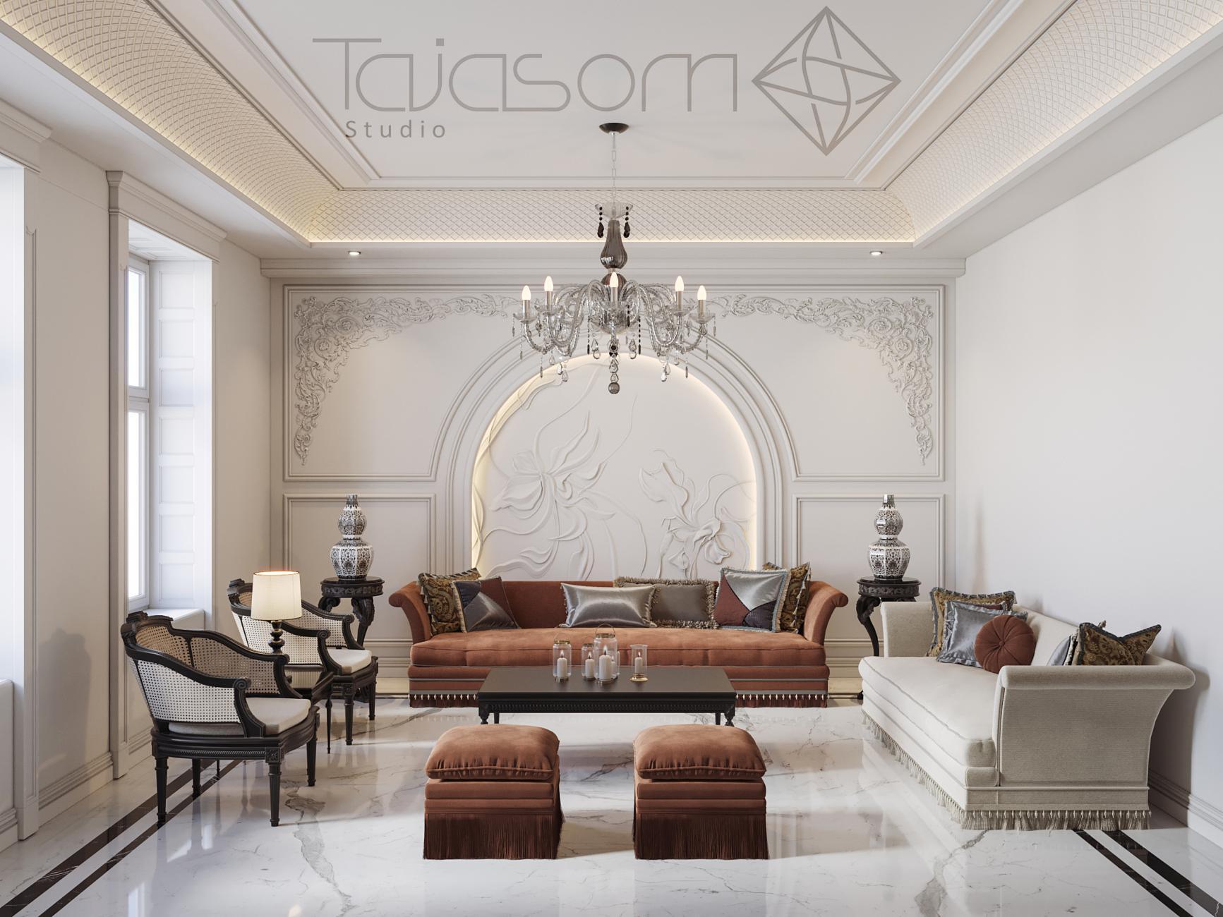  طراحی داخلی کلاسیک با دکوراسیون کامل 