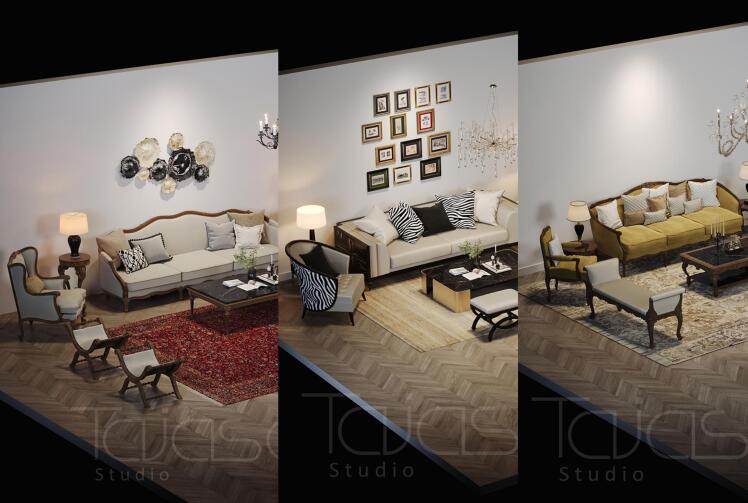 آبجکت مبلمان تری دی مکس