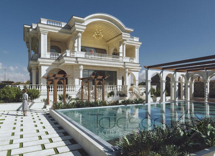 صحنه آماده ویلای کلاسیک