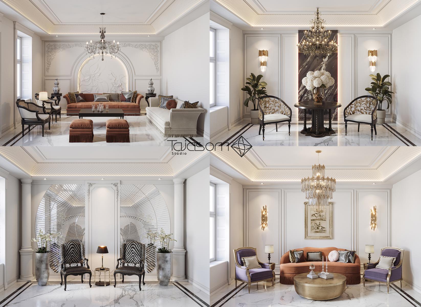  صحنه های طراحی شده معماری داخلی کلاسیک برای تری دی مکس 