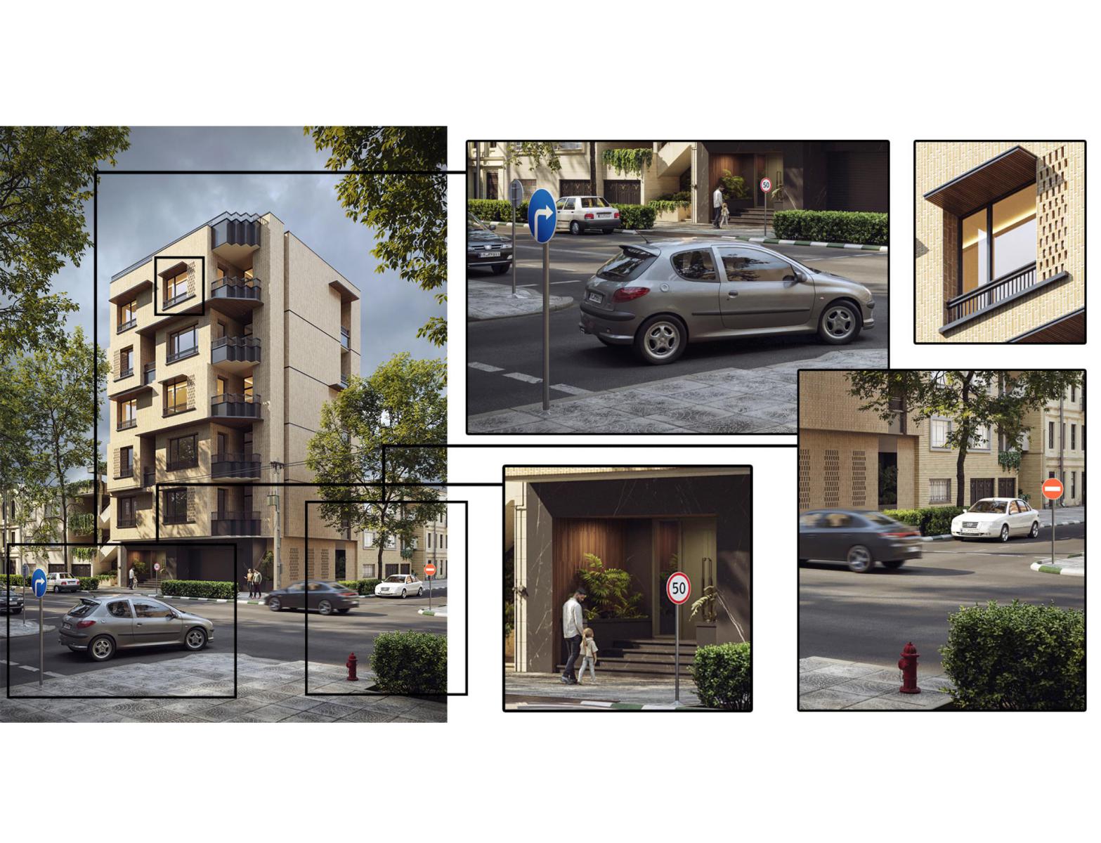 طراحی سه بعدی ساختمان با کیفیت بالا 