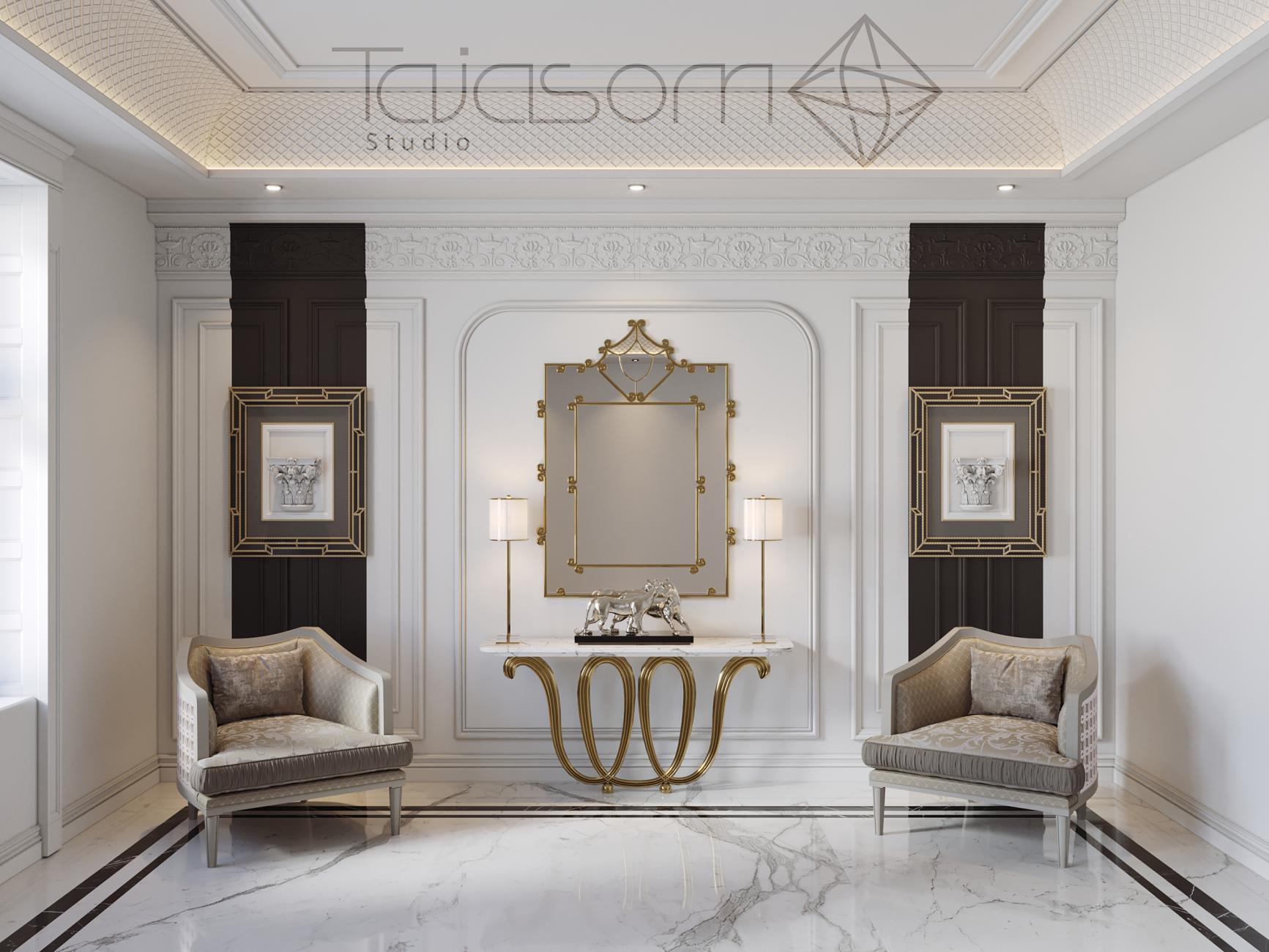  چیدمان کلاسیک با جزئیات ظریف و متریال باکیفیت 